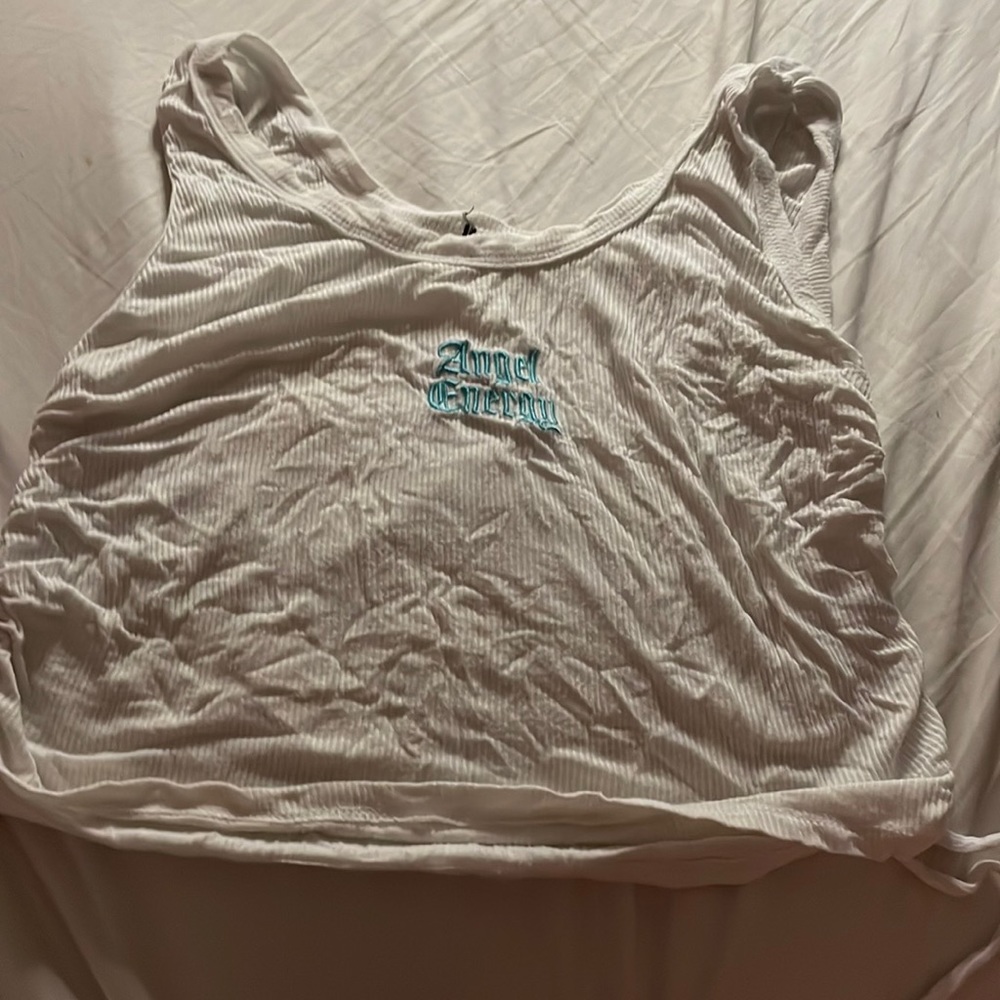 Angel energy white crop top